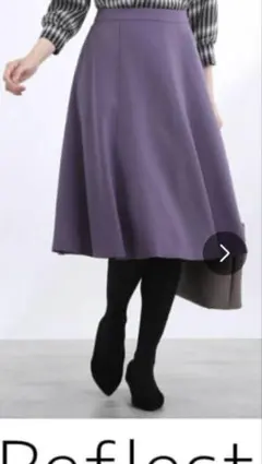 リフレクト　パープル フレアスカート 11/L