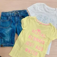 GapKids Tシャツ2着、ショートパンツ1着セット　140