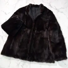 最高級毛皮 サガミンク デミバフミンク 銀サガ コート リアルファー
