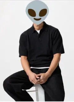 ウォッシャブルニットポロセーター半袖