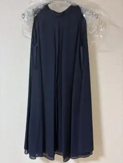 ドレス　ネイビー　シフォン