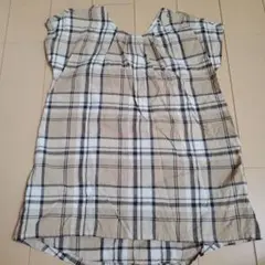 branshes ベージュ系チェック チュニック