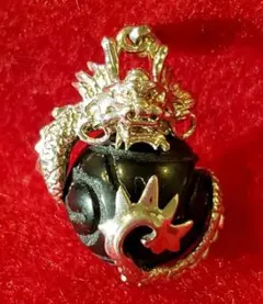 【オニキス黒石×Silver925龍】ペンダントトップ