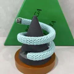 希少✨ボッテガヴェネタ ブレスレット バングル ロープ イントレチャート ブルーのサムネイル
