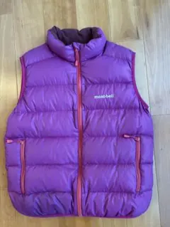 モンベル　mont-bell ダウンベスト 紫　140