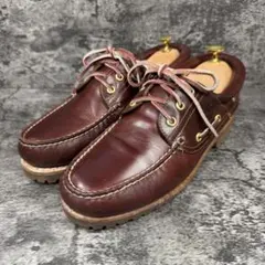 【美品】Timberland デッキシューズ 3Eye 25.5cm モカシン