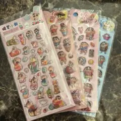 【訳あり、一部公式】クレヨンしんちゃん 立体シール 4枚セット