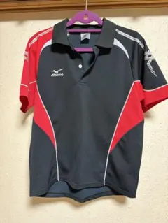 Mizuno ポロシャツ Sサイズ 黒/赤