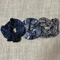 ハンドメイド　シュシュ　3点セット