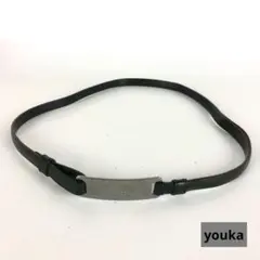 GUCCI グッチ ロゴ刻印 レザーコードブレスレット チョーカー風