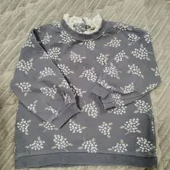 花柄グレー トレーナー 95cm