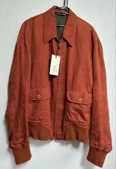 未使用 PAUL SMITH リネンジャケット 茶系 L