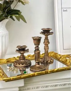 キャンドルホルダー ヨーロピアン雑貨 3点セット キャンドルスタンド