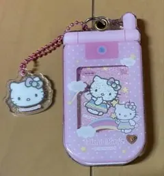ハローキティ スライドガラケーキーホルダー