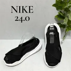 NIKE ナイキ プラクティス サンダル 24cm 黒×白 ストラップ