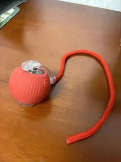 赤いシリコンおもちゃ 透明キャップ付き