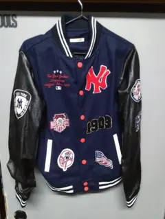 ユニクロ/New York Yankees スタジャン ネイビー×ホワイト/牛皮 - メルカリ