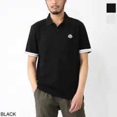 美品☆モンクレール デカワッペン ブラック L ポロシャツ 国内正規品