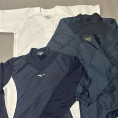 少年野球　MIZUNO ZETTシャカシャカ 160 セット　ネイビー