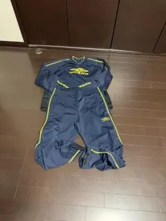 UMBRO ピステ上下セット ネイビー/イエロー　レアモデル　劣化あり