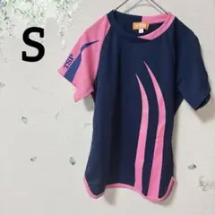 【S】TSP 卓球ウェア ネイビー/ピンク　キッズ　子ども