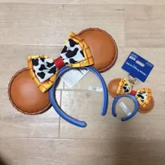 ディズニー25周年 トイストーリー　ウッディ　カチューシャ　キーチェーン　タグ付のサムネイル