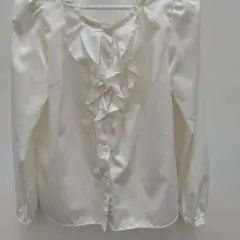 COMME CA ISMフリル付きブラウス　Sのサムネイル
