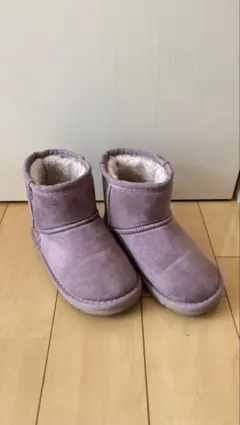 BREEZE ボアムートンブーツ パープル 18.0cm