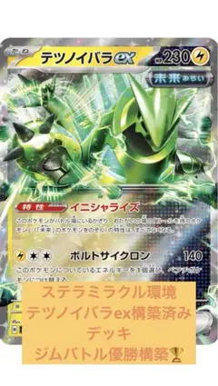 ポケモンカード　ステラミラクル環境　ジムバトル優勝テツノイバラex構築済みデッキ