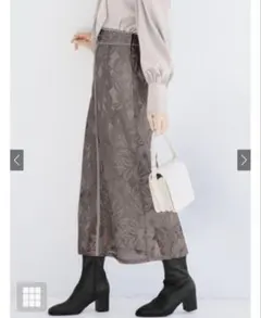 グレイル　GRL 花柄レースバックスリットタイトスカート　nh49