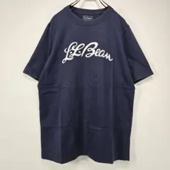 L.L.Bean　半袖　Tシャツ　L　ビッグロゴ　ネイビー　人気　古着コーデ