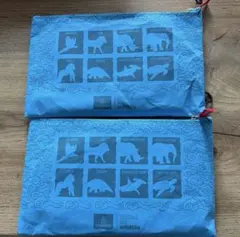 エミレーツ航空 アメニティ ポーチ　ブルー　2個セット