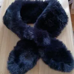 黒ファーネックウォーマー