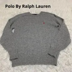 【美品】 ポロラルフローレン ニット セーター Lsize グレー ウール