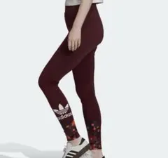 adidas オリジナルス 花柄 レギンス パンツ ボルドーＭサイズ
