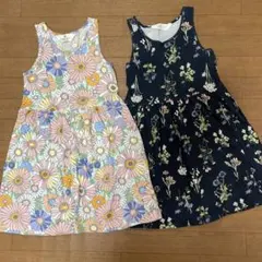 【美品】H&M 花柄ワンピース２点セット 110/116