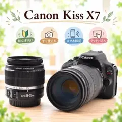 ショット数少✨Canon EOS KissX7✨ダブルレンズ✨超軽量 手ブレ補正