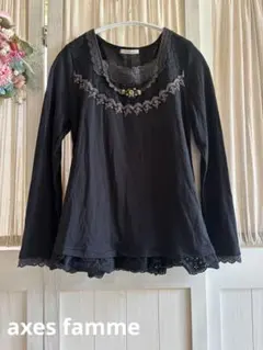 アクシーズファム　胸元レース刺繍×ビジュー付きインナープルオーバーM ゴスロリのサムネイル