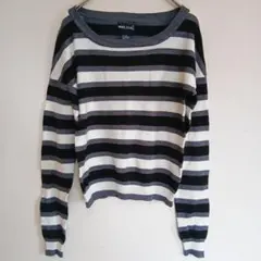 Y2K wet seal ボーダーニット セーター パンク グランジ XS