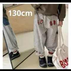 新品未使用　ストライプ　デニムパンツ 韓国子供服　アメカジ　ユニセックス　子供服