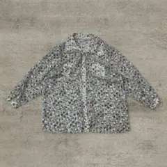 小花柄 ボウタイブラウス レトロ 総柄 七分袖 ナチュラル 古着