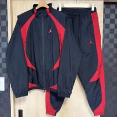 NIKE AIR JORDAN ナイロンジャケットパンツセットアップ　ブラック