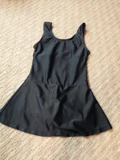 5239) ネイビーのスカート付きワンピース水着 女の子用