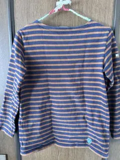 オーシバル　ORCIVAL バスクシャツ　ネイビー×ブラウン　ボーダーカットソー