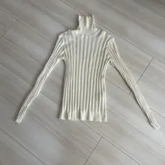 AMERICAN HOLICアイボリー リブニットセーター Lサイズ