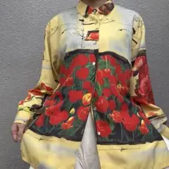 MARNI マルニ　長袖シャツ　ブラウス　チューリップ柄　ポルトガル製M 未使用 MARNI マルニ 長袖シャツ ブラウス チューリップ柄 ポルトガル製M 未
