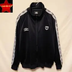 UMBRO アンブロ トラックジャケット ジャージ 別注 刺繍 ブラック 黒 M
