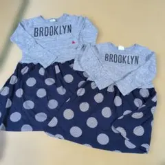 BREEZE BROOKLYN ワンピース 120センチ、100センチ姉妹お揃い