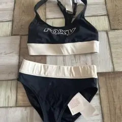 新品ROXY セパレート水着 黒・アイボリー