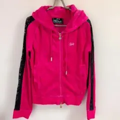 ❤️Raey ❤️ベロア上下セットパーカー付き袖部分にレース黒色　Sサイズ